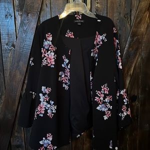 Black flowered blazer